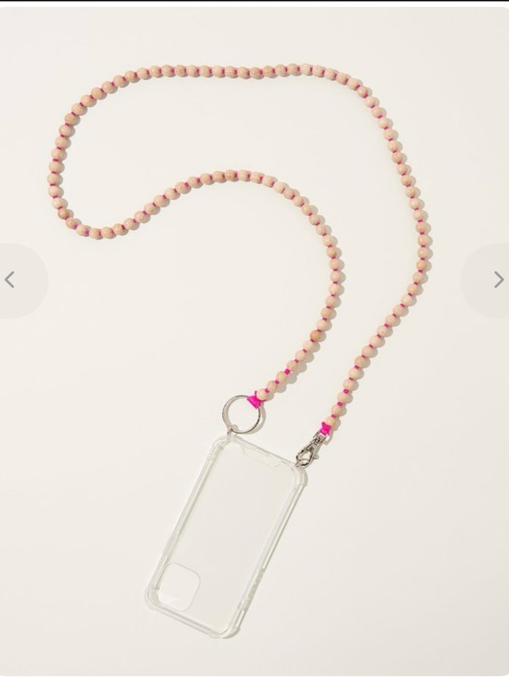 Ina Seifart Pink Beaded Keychain